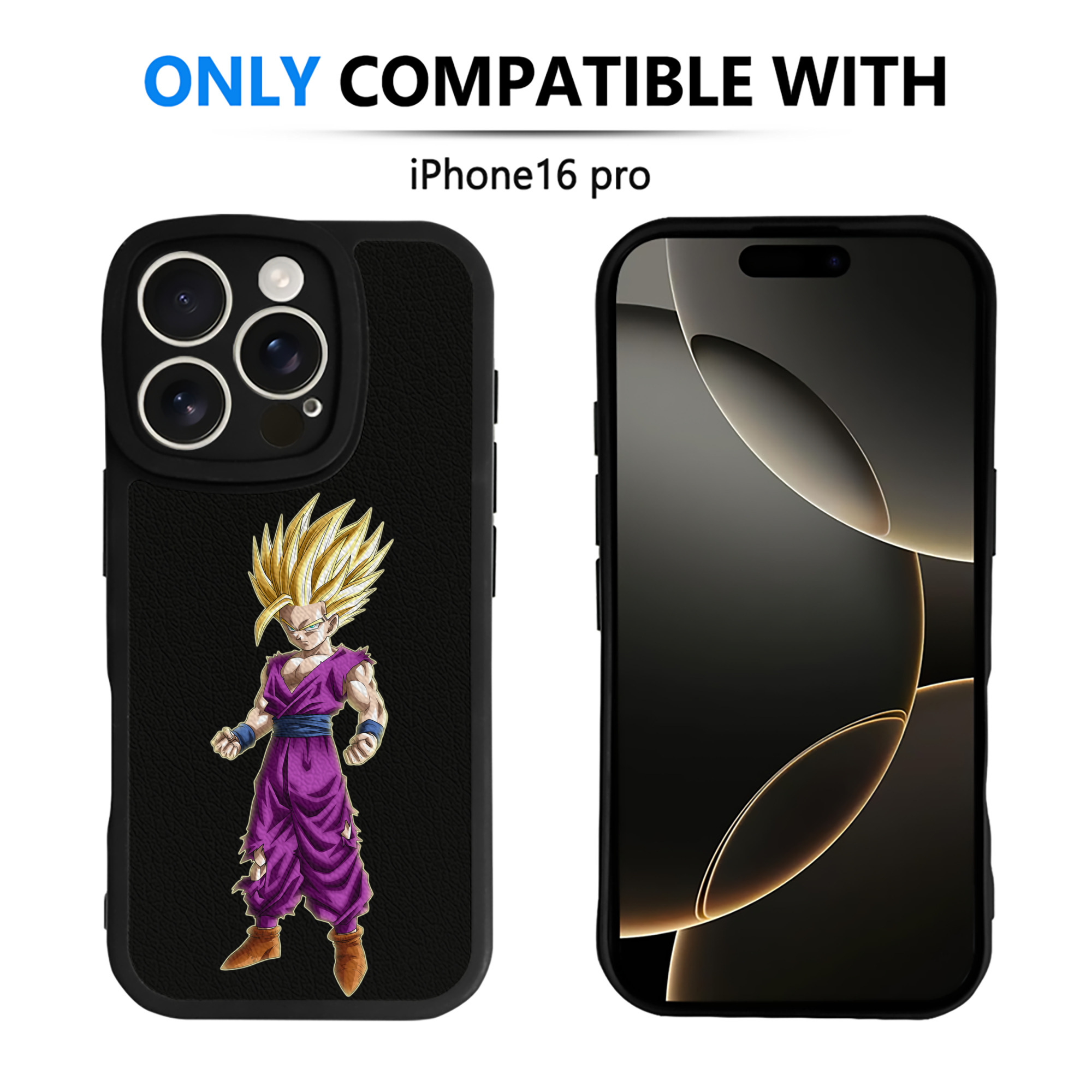 （画像用） ドラゴンボール 孫 悟飯（そんごはん）DRAGON BALL Son Gohan 【iPhone 16シリーズ対応】シリコンスマホケース（レザー調） 材質：シリコン